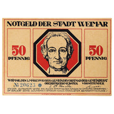 Banknote, Germany, Weimar, 50 Pfennig, portrait 3, 1921 UNC(63) Mehl:1398.6