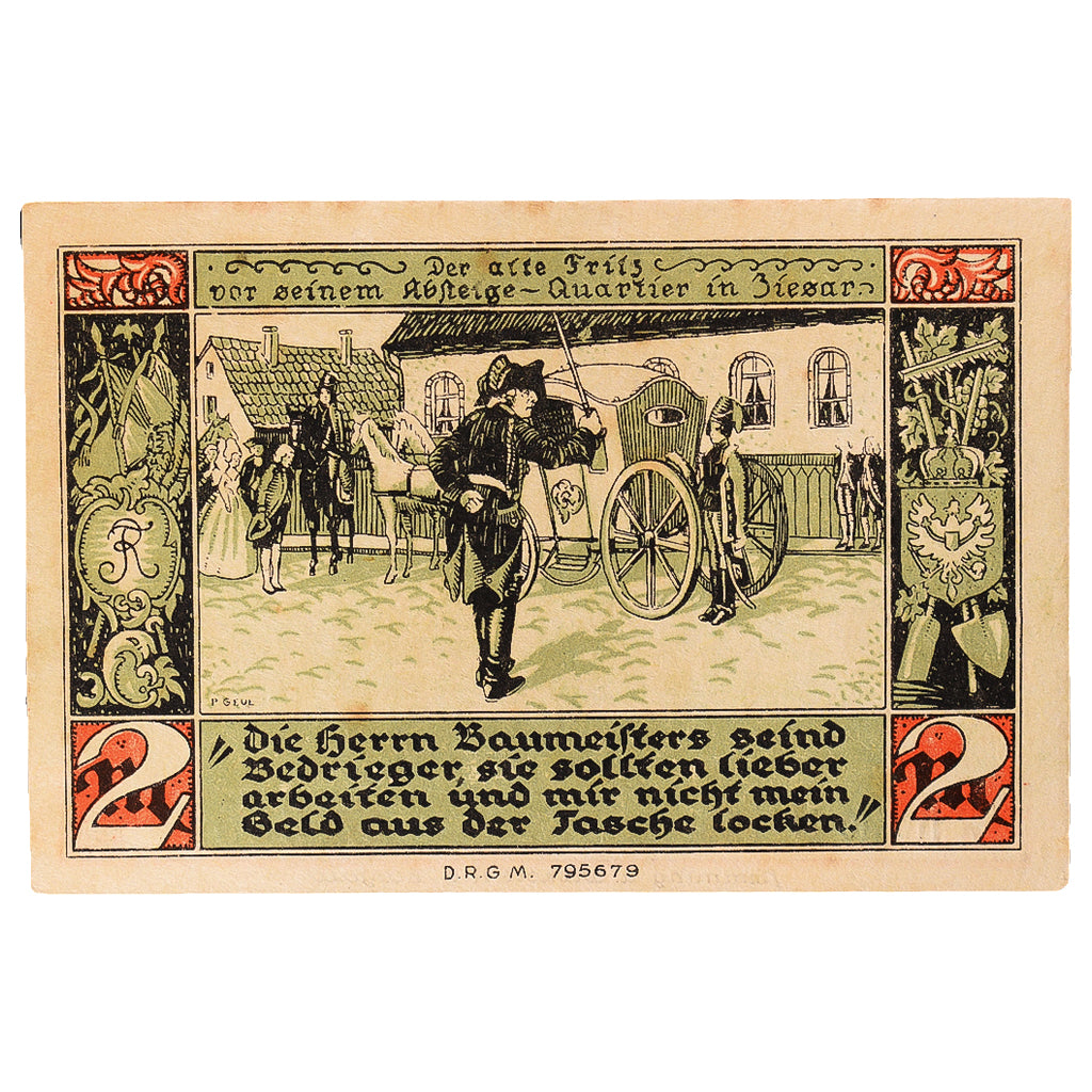 Banconote, Germania, Ziesar, 2 Mark, Eglise, 1920, SPL-, Mehl:1473.1