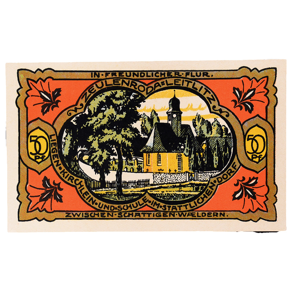 Geldschein, Deutschland, Zeulenroda, 50 Pfennig, ecole, 1921 UNZ- Mehl:FS 1470.2