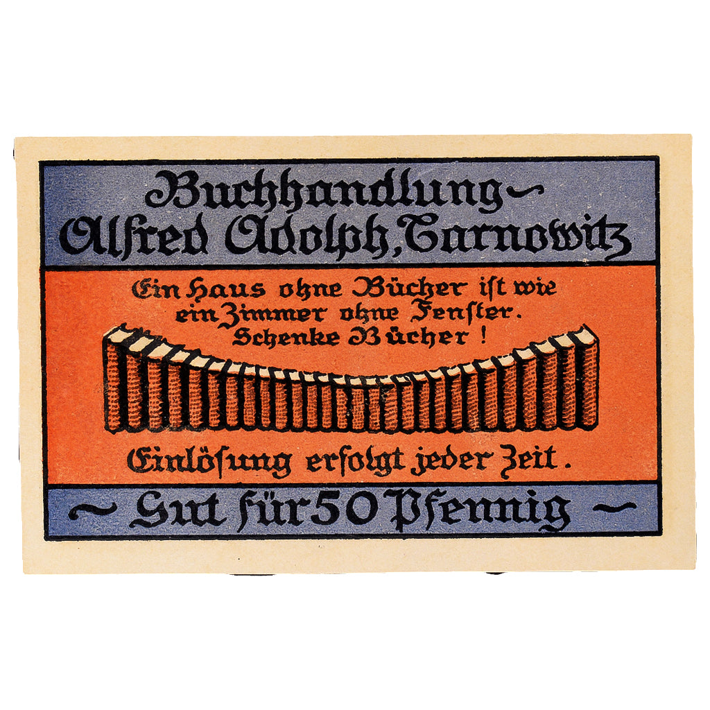 Billet, Allemagne, Tarnowitz, 50 Pfennig, livre, 1922, SPL, Mehl:1312.a