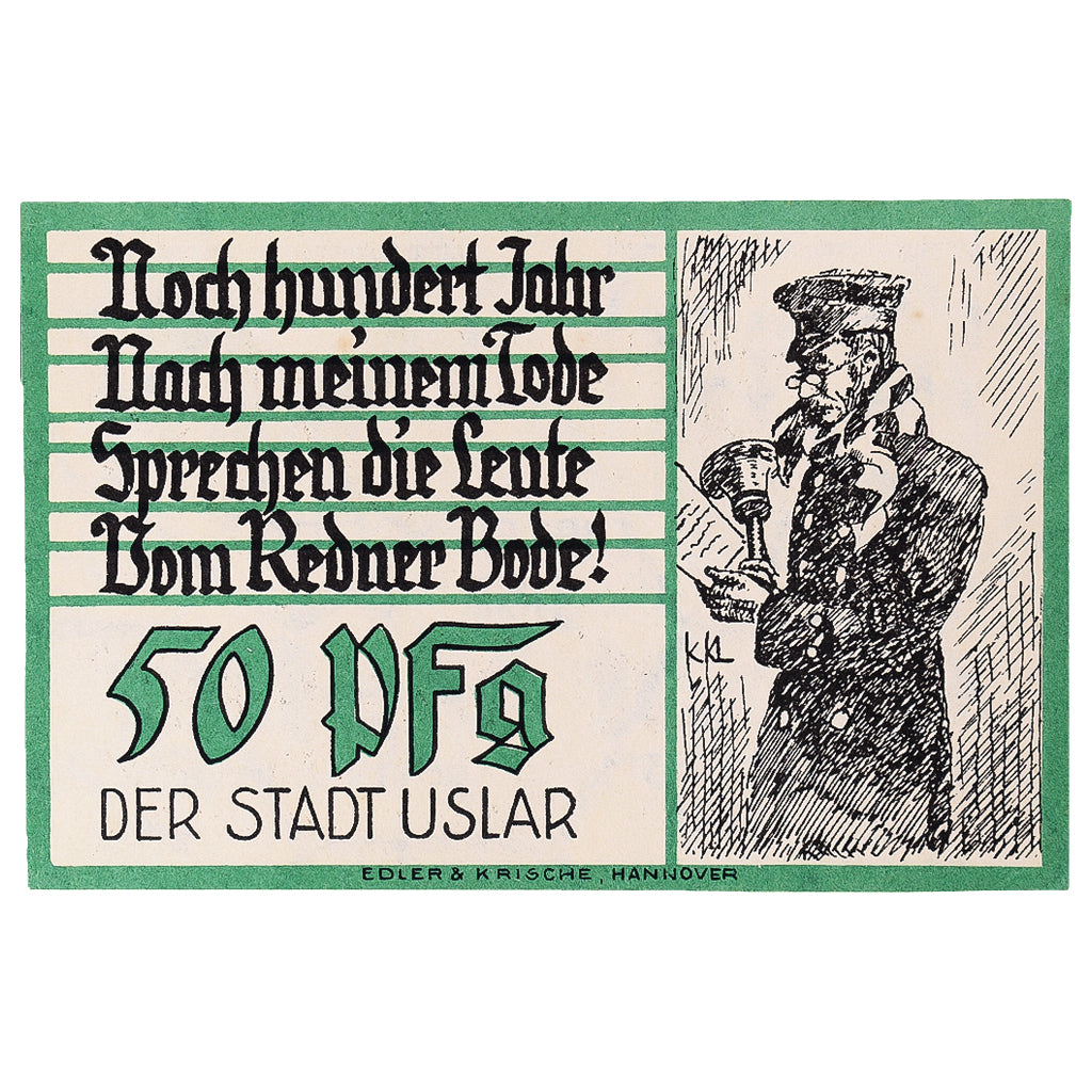 Banconote, Germania, Uslar, 50 Pfennig, Blason, 1921, SPL, Mehl:1355.2