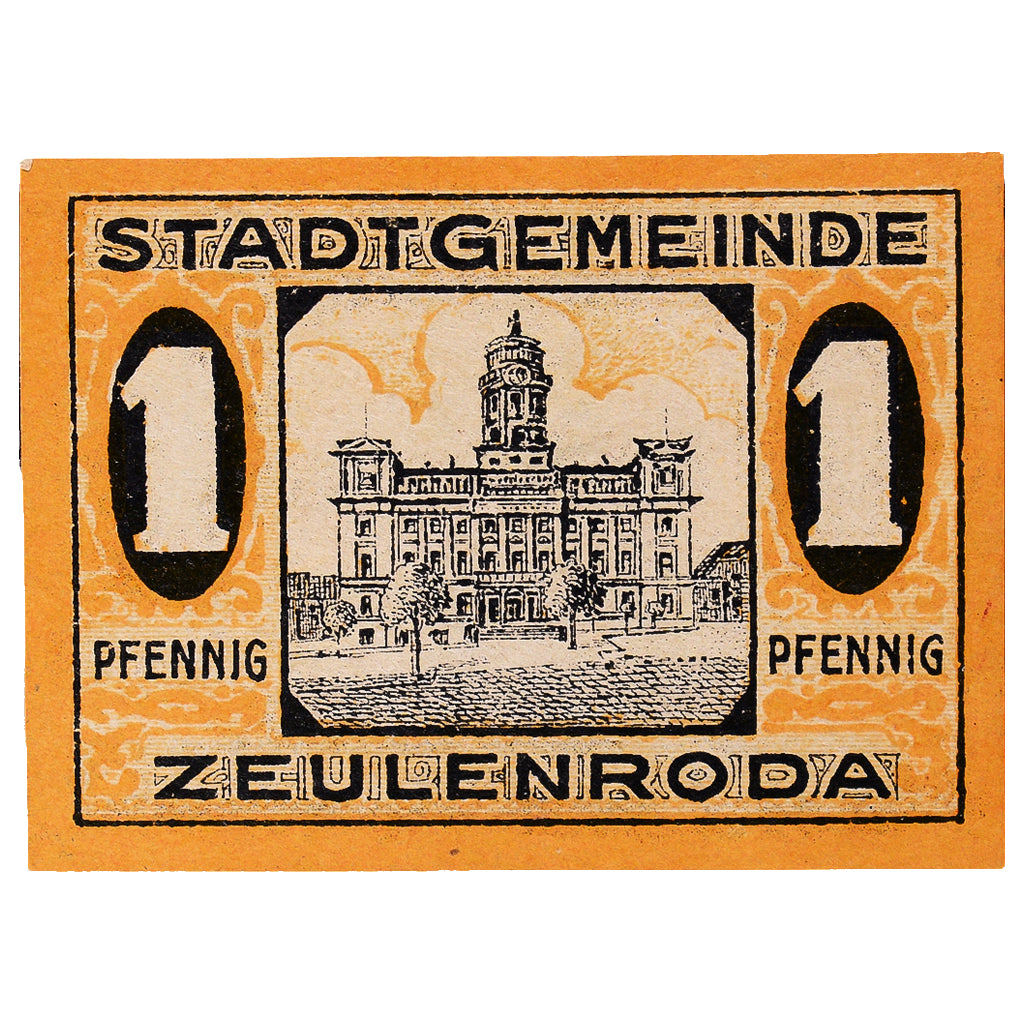 Banconote, Germania, Zeulenroda, 1 Pfennig, Blason 1920-01-01, SPL Mehl:Z8.4c
