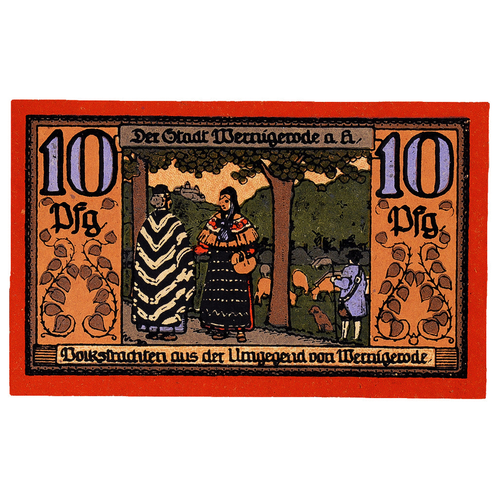 Banconote, Germania, Wernigerode, 10 Pfennig, hibou, 1921 SPL Mehl:1407.3