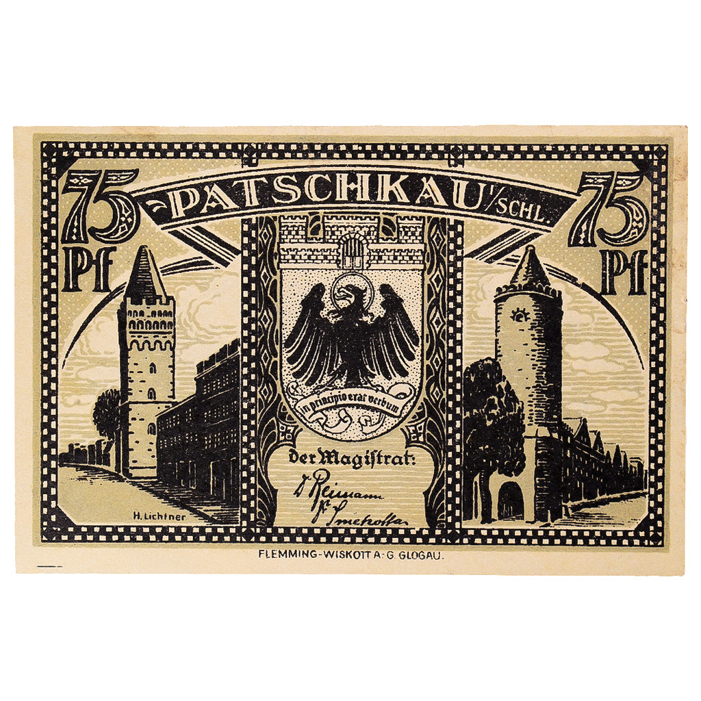 Banconote, Germania, Patschkau, 75 Pfennig, château, 1922, SPL, Mehl:1052.2