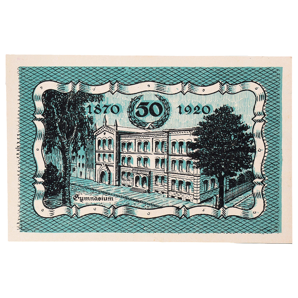 Geldschein, Deutschland, Patschkau, 50 Pfennig, gymnase, 1921, UNZ-, Mehl:1052.1