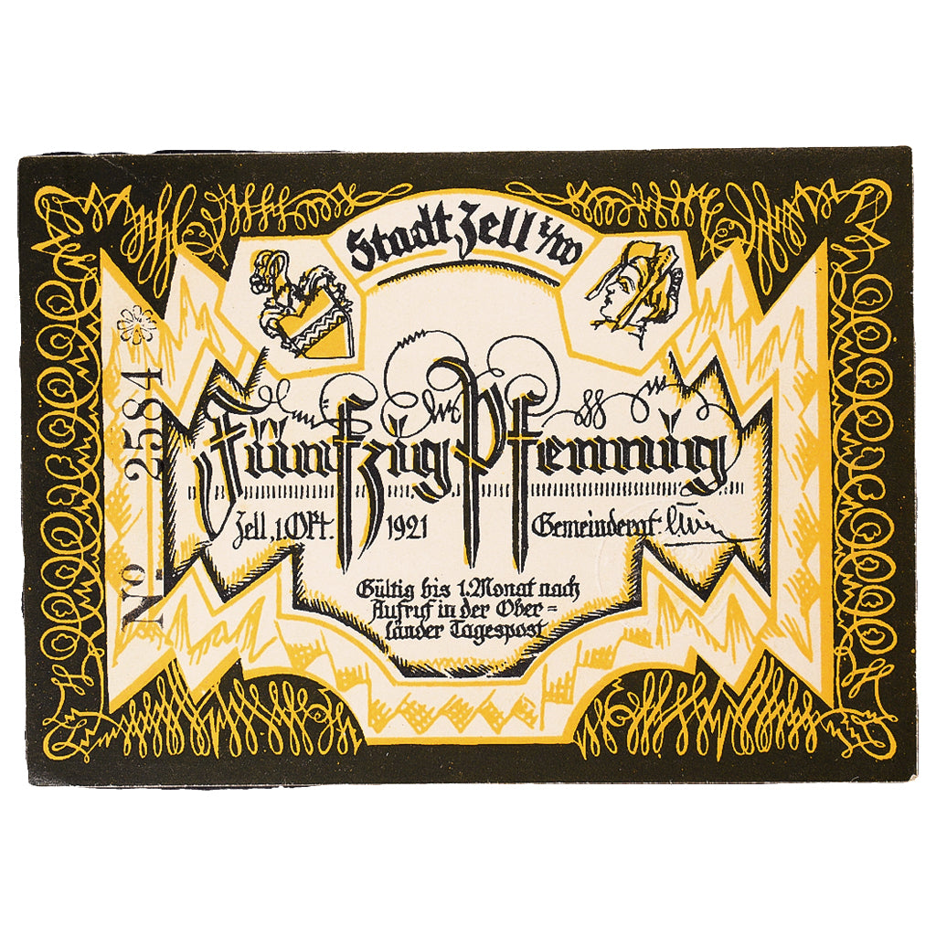 Banconote, Germania, Zell . i . W, 50 Pfennig, Hutte 1921-10-01, SPL Mehl:1467.1