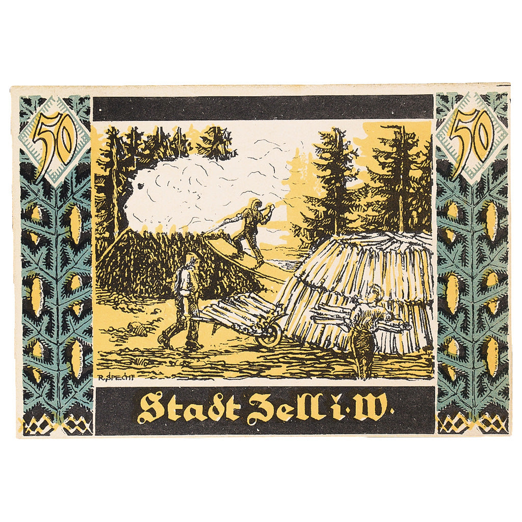 Banconote, Germania, Zell . i . W, 50 Pfennig, Hutte 1921-10-01, SPL Mehl:1467.1