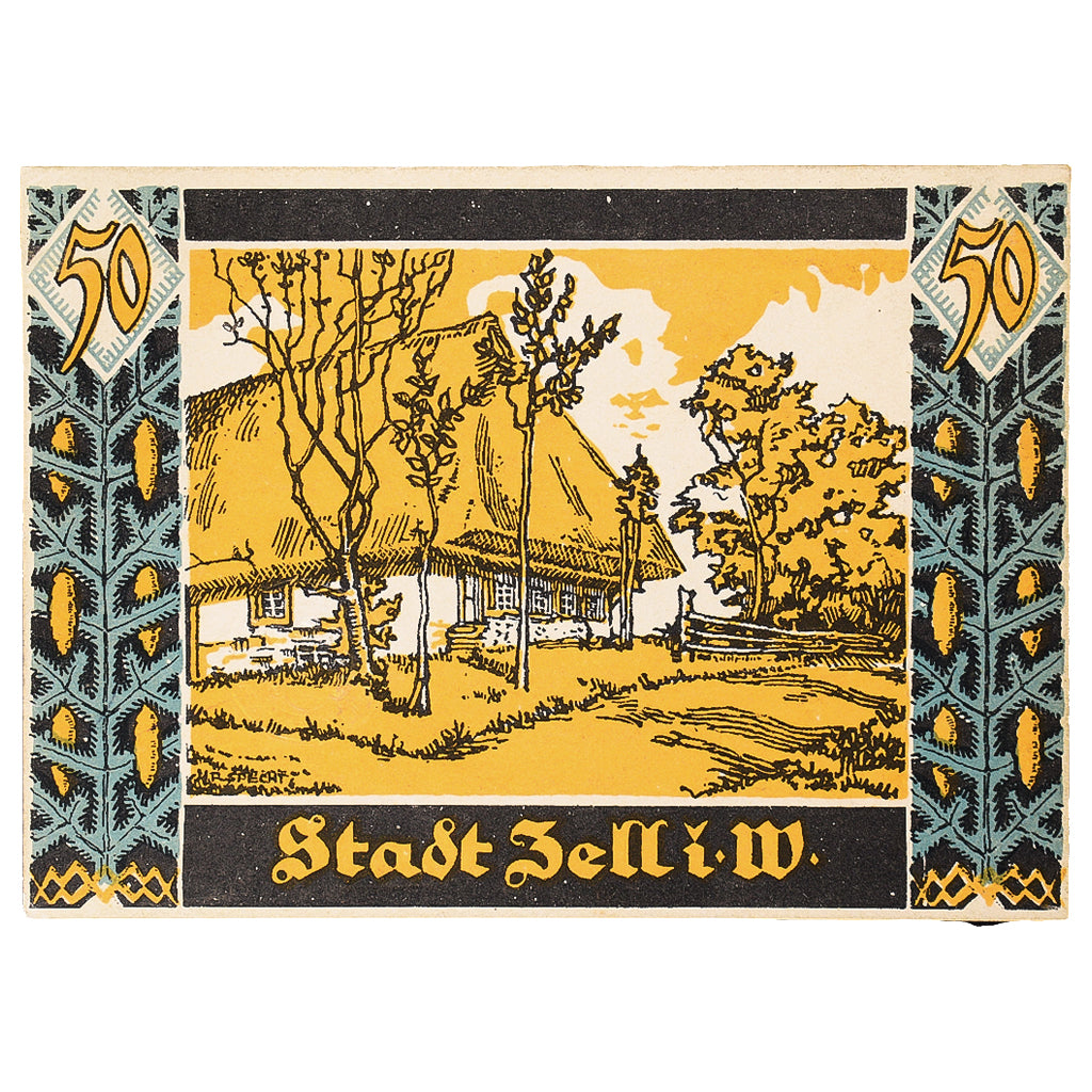 Geldschein, Deutschland, Zell . i . W, 50 Pfennig, ferme, 1921 UNZ- Mehl:1467.1