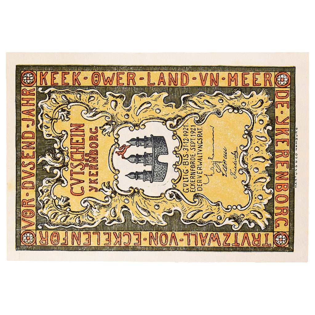 Banconote, Germania, Eckernförde, 25 Pfennig, canal 1921-12-31, SPL Mehl:307.1