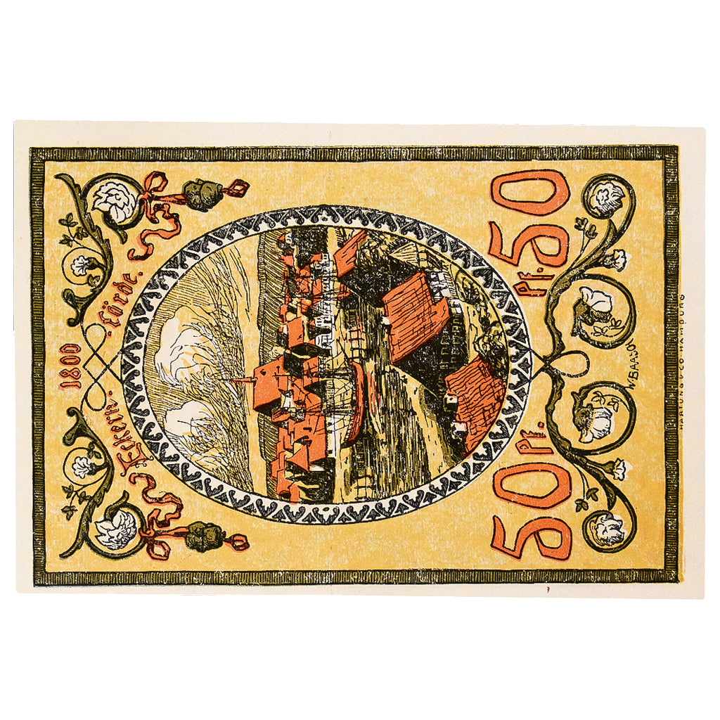 Banknot, Niemcy, Eckernförde, 50 Pfennig, paysage 1921-12-31, UNC(63) Mehl:307.1