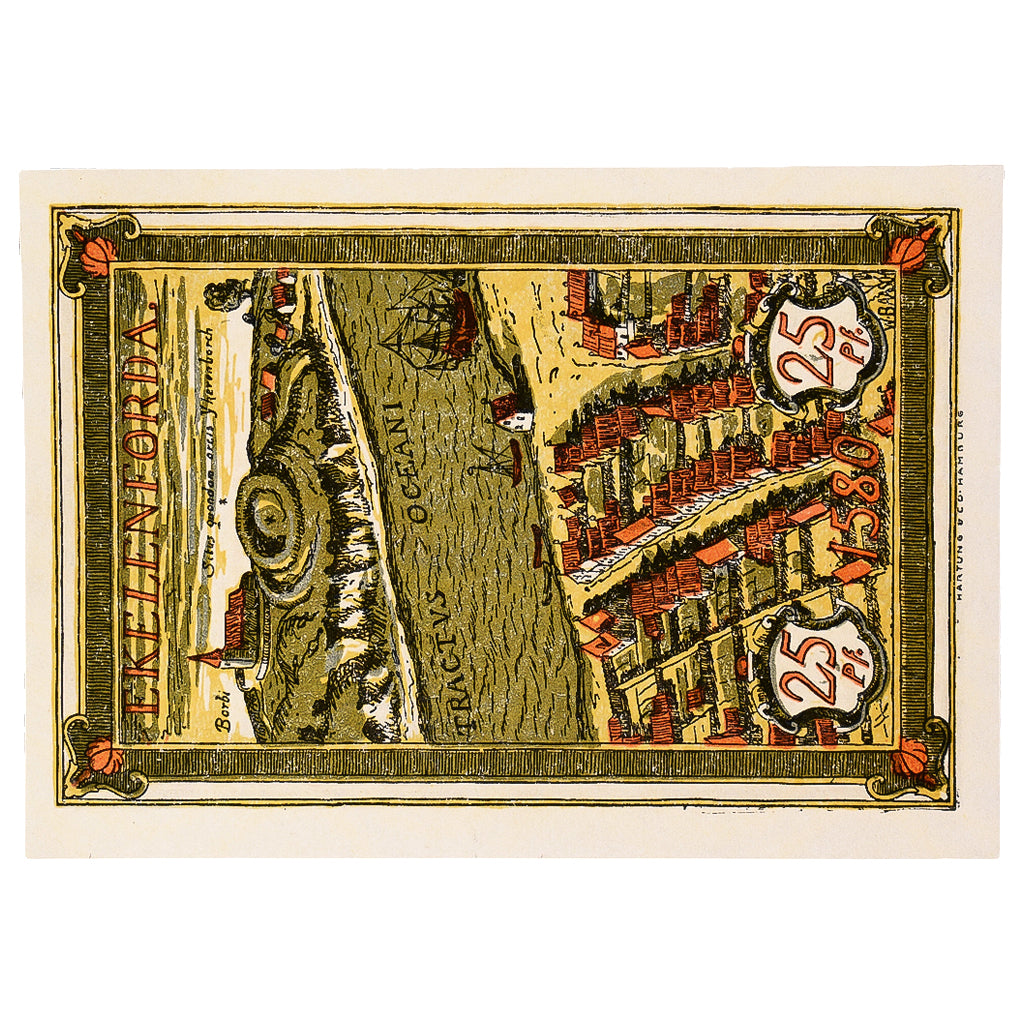 Geldschein, Deutschland, Eckernförde, 25 Pfennig, château, 1921 UNZ- Mehl:307.1