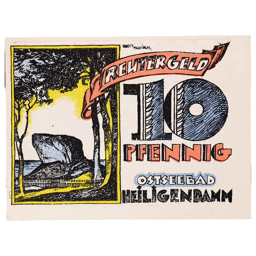 Banknot, Niemcy, Heiligendamm, 10 Pfennig, mer, 1922, UNC(63), Mehl:590.1