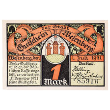 Banknot, Niemcy, Wesenberg, 1 Mark, armée 1921-12-31, UNC(63) Mehl:1410.1a