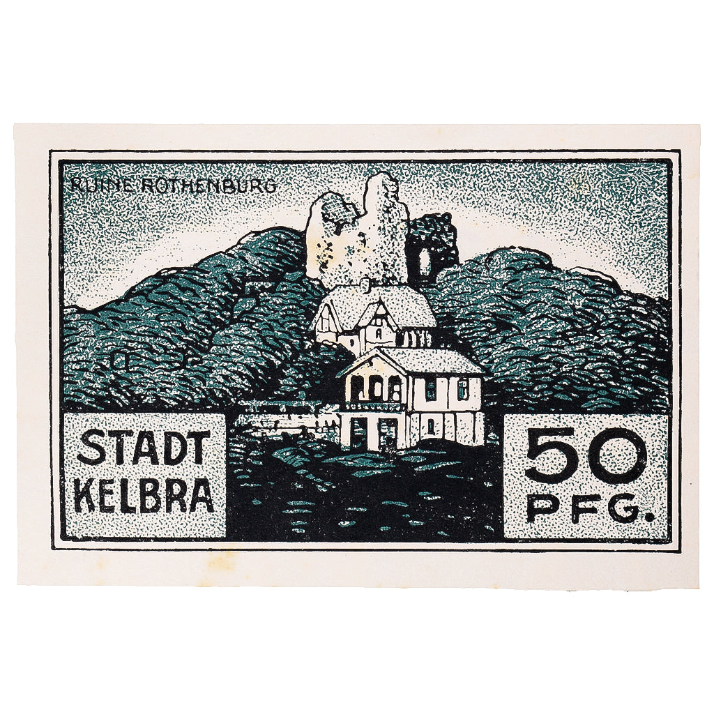 Banconote, Germania, Kelbra, 50 Pfennig, ruine, 1921 SPL Mehl:686.1