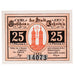 Banknot, Niemcy, Jessnitz, 25 Pfennig, château, 1921, UNC(63), Mehl:659.1