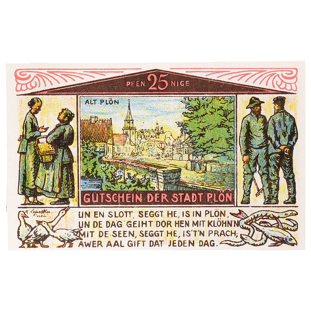 Geldschein, Deutschland, Plön, 25 Pfennig, village, 1921, UNZ-, Mehl:1064.1