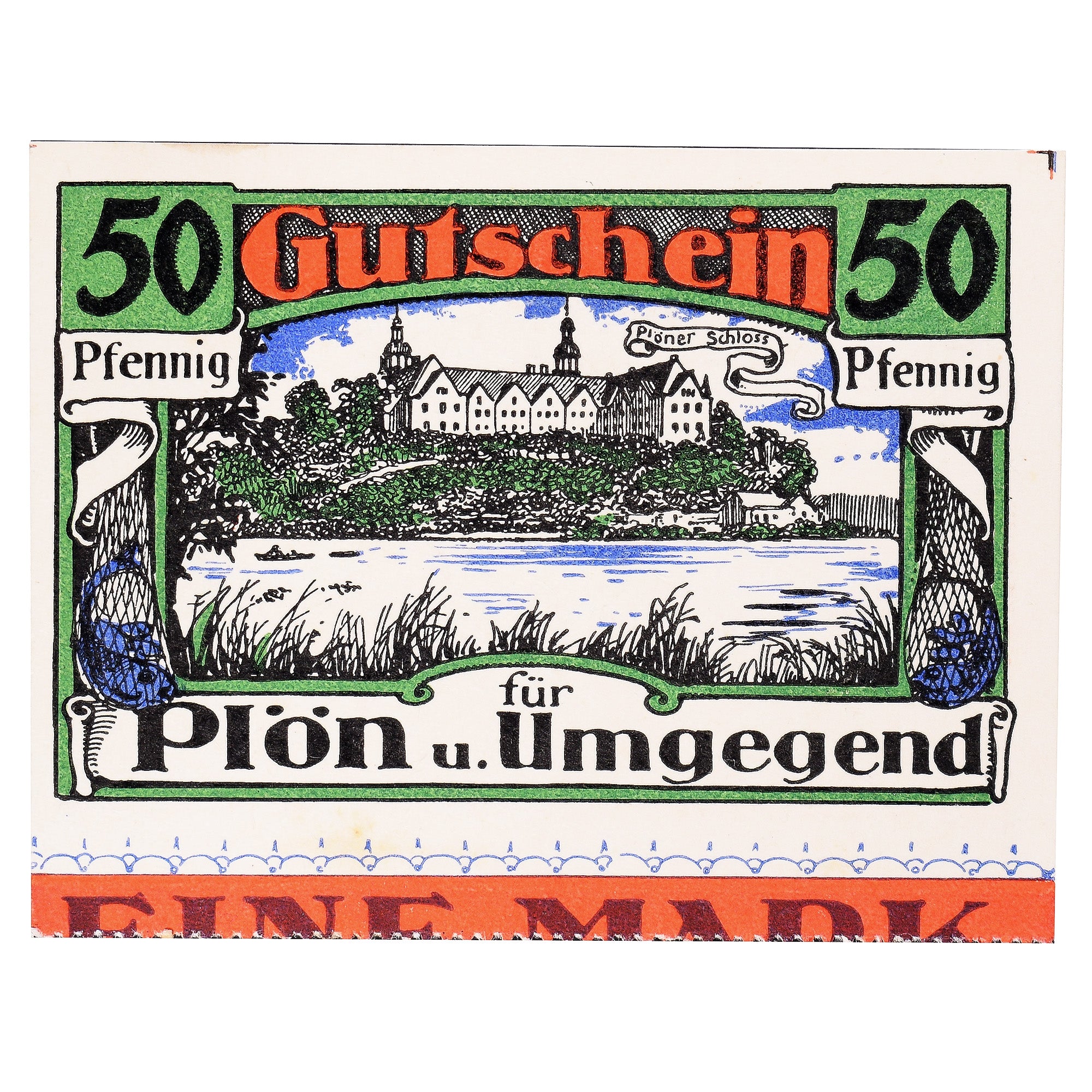 Geldschein, Deutschland, Plön, 50 Pfennig, Phare, 1921, UNZ-, Mehl:1063.10b