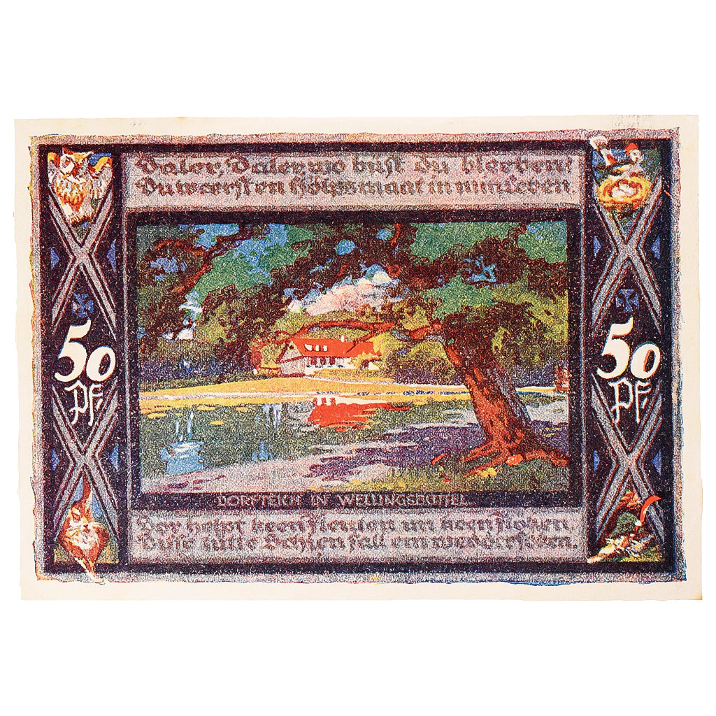 Banconote, Germania, Poppenbüttel, 50 Pfennig, paysage, 1921 SPL Mehl:1068.1
