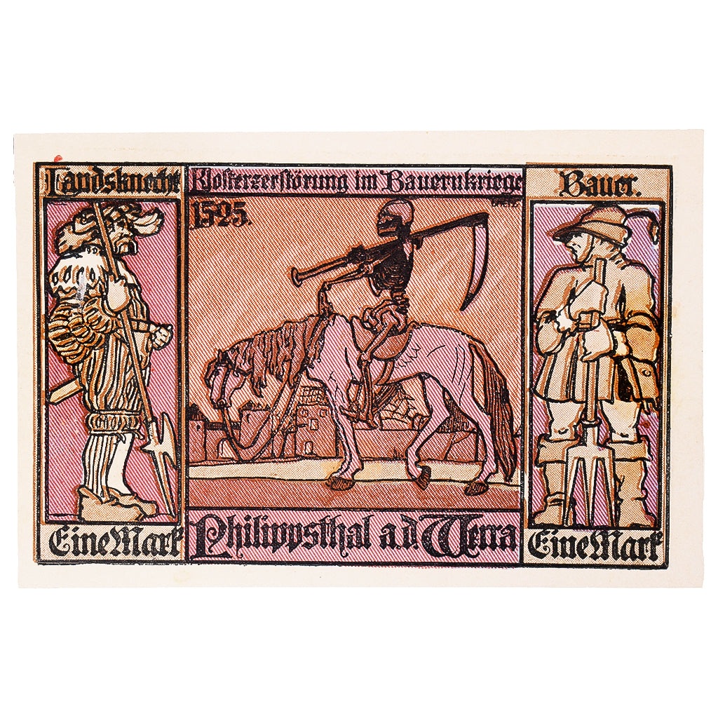 Banknot, Niemcy, Philippsthal, 1 Mark, cheval 1921-10-01, UNC(63) Mehl:1058.1