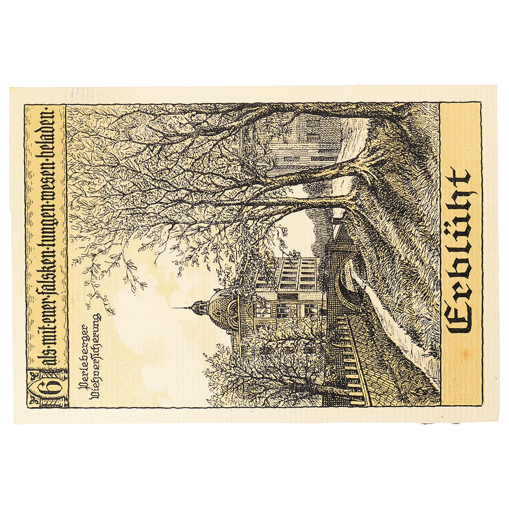 Geldschein, Deutschland, Perleberg, 50 Pfennig, Rivière, 1921 UNZ- Mehl:1056.1