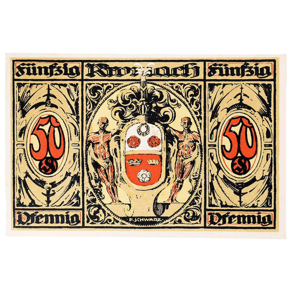 Geldschein, Deutschland, Kronach, 50 Pfennig, Blason, 1921, UNZ-, Mehl:747.1
