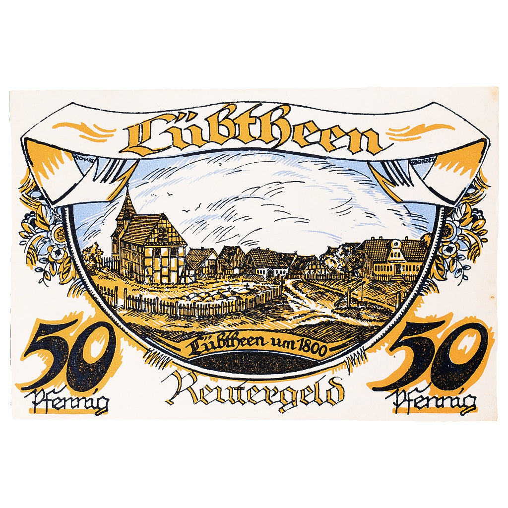 Geldschein, Deutschland, Lübtheen, 50 Pfennig, village, 1922, UNZ-, Mehl:834.1