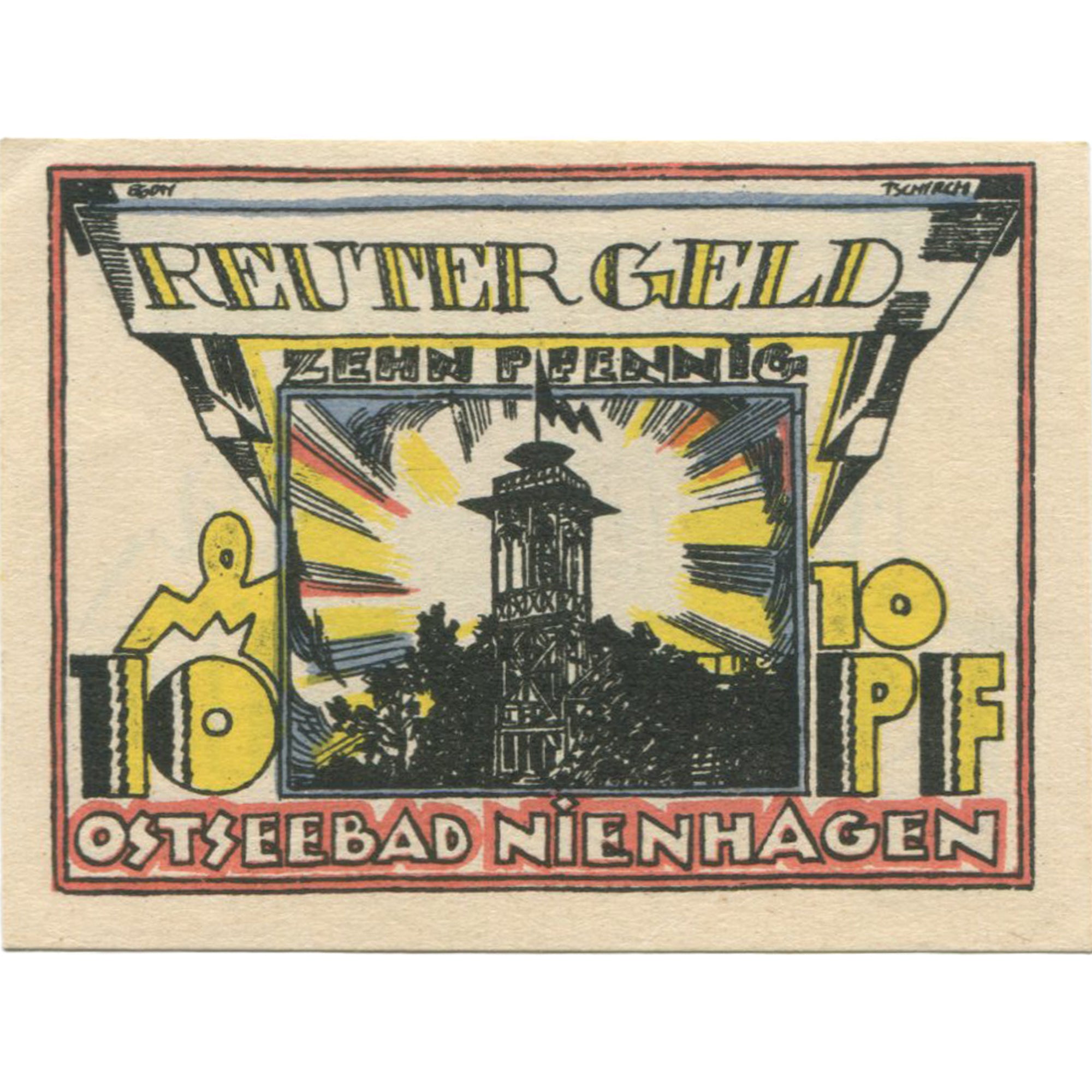 Geldschein, Deutschland, Nienhagen, 10 Pfennig, pêche, 1922, UNZ-, Mehl:975.1