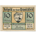 Banknot, Niemcy, Kranichfeld, 10 Pfennig, paysage 1921-02-22, UNC(63) Mehl:741.1