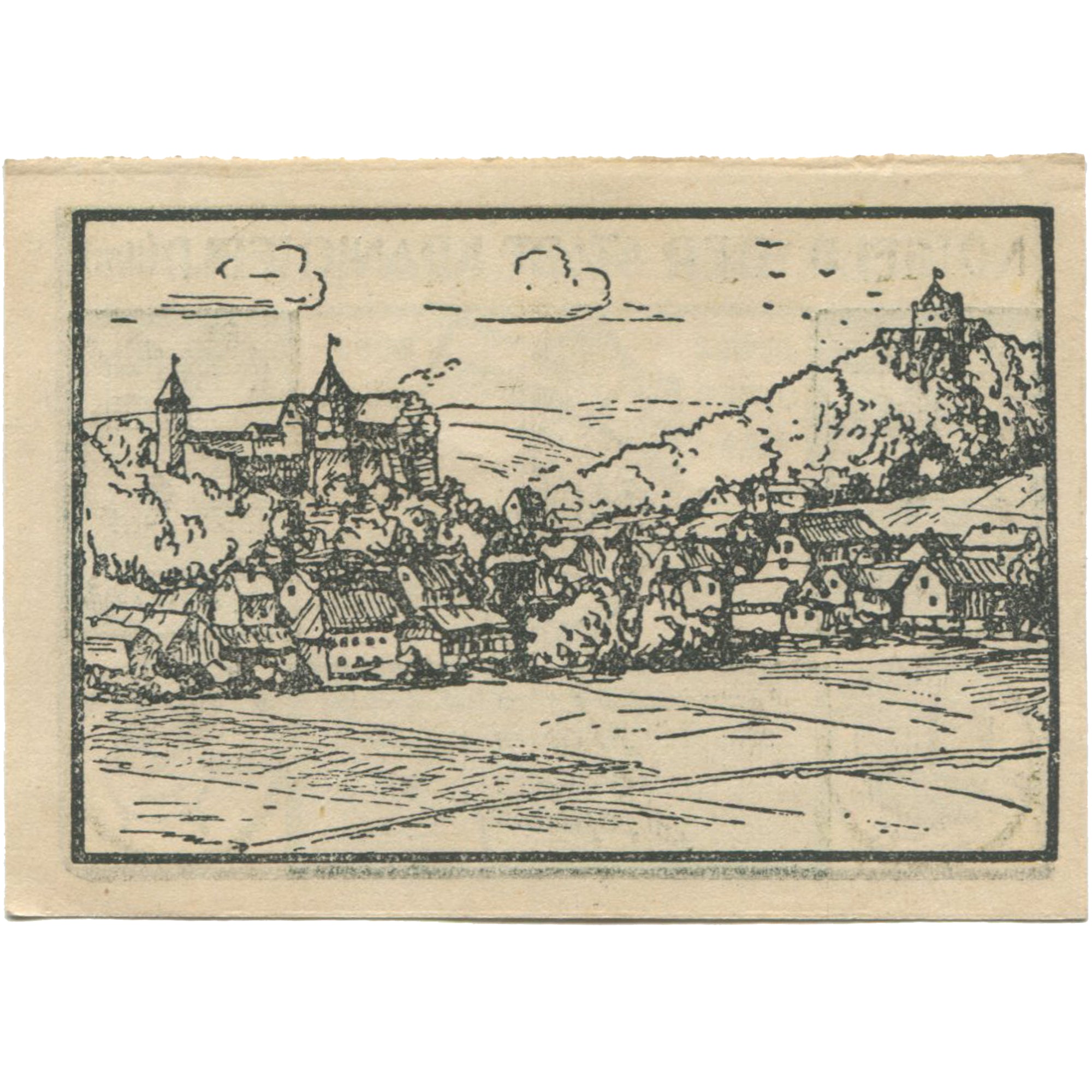 Banknot, Niemcy, Kranichfeld, 25 Pfennig, village 1921-02-22, UNC(63) Mehl:741.1