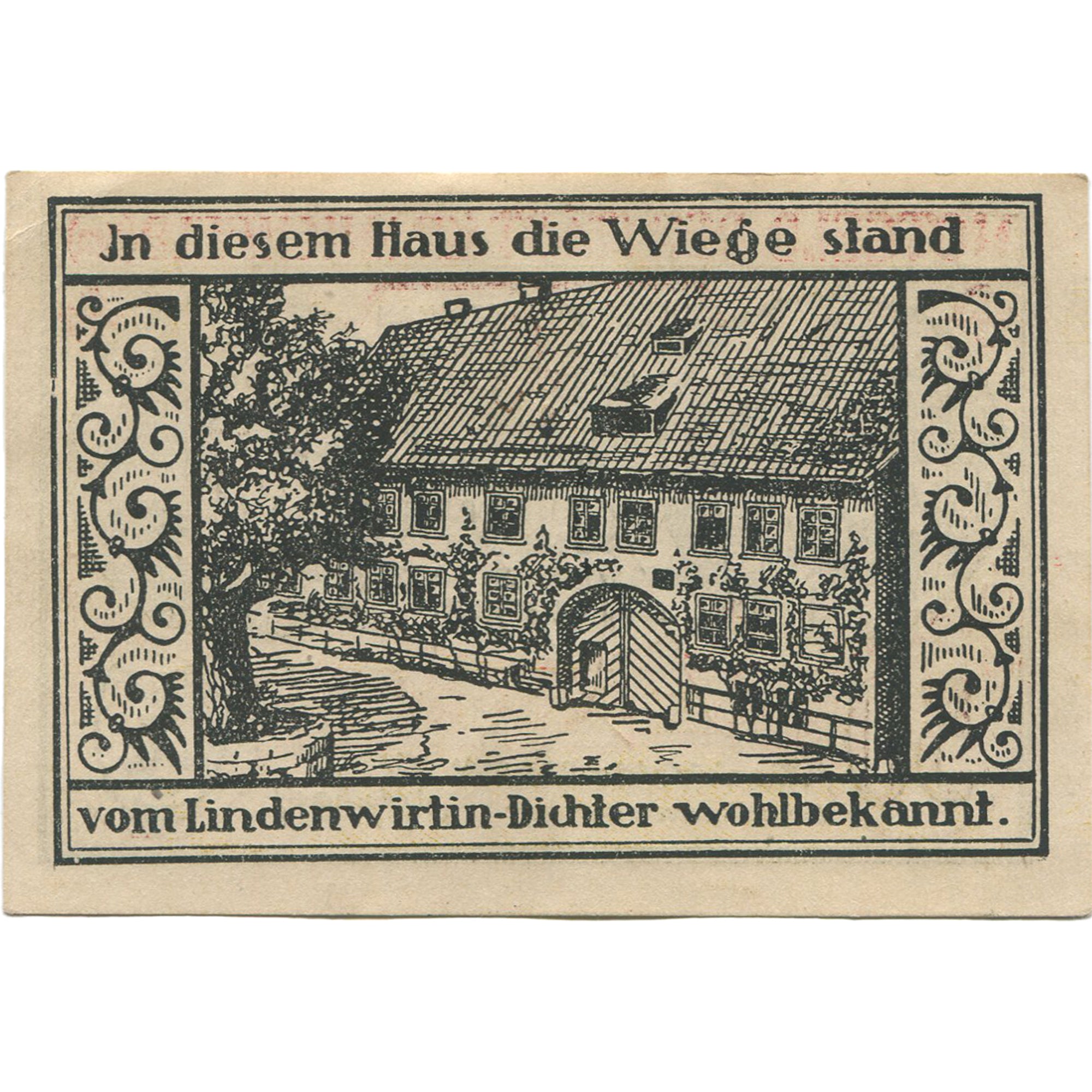 Geldschein, Deutschland, Kranichfeld, 50 Pfennig, château, 1921 UNZ- Mehl:741.1
