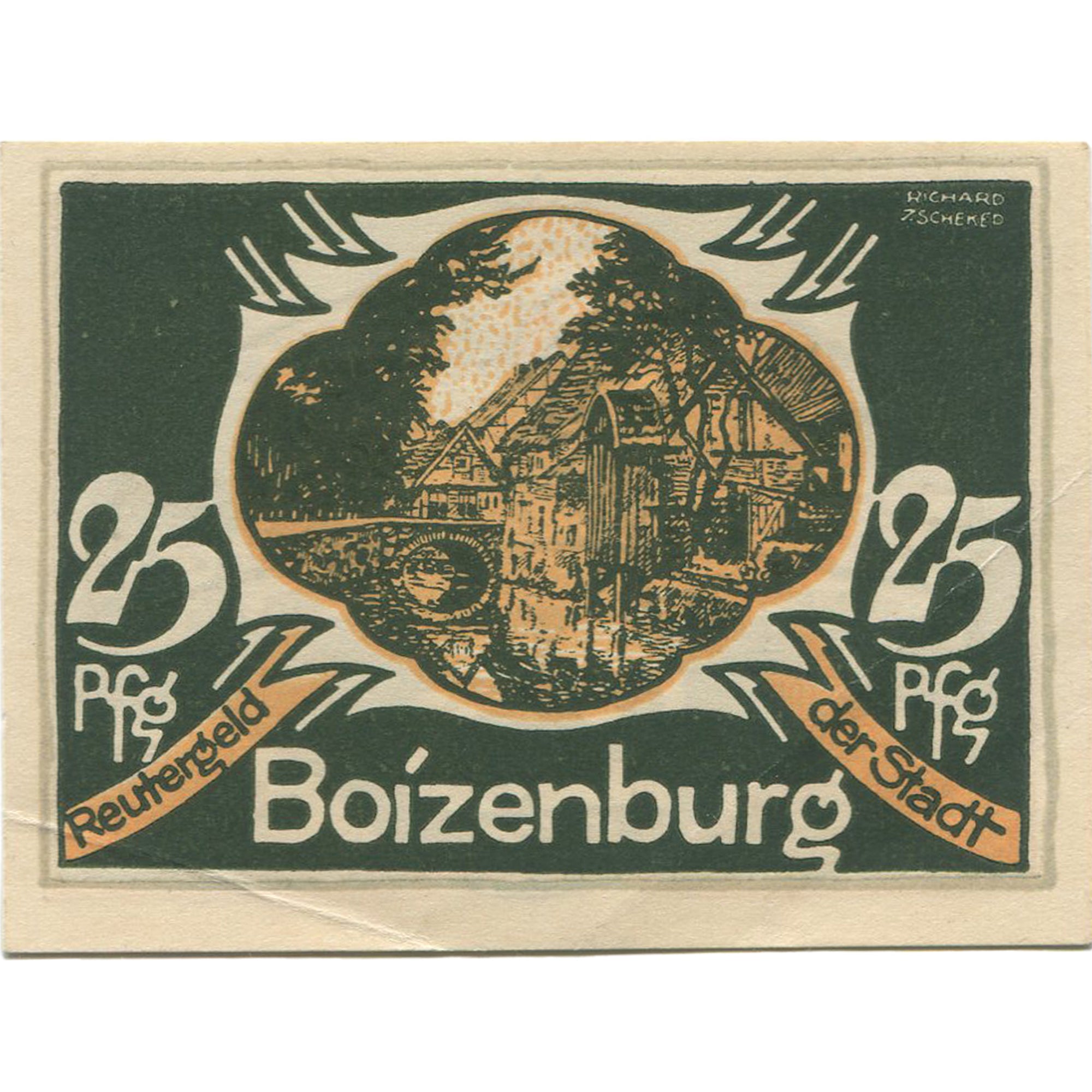 Banknot, Niemcy, Boizenburg, 50 Pfennig, village 1922-05-31, UNC(63) Mehl:134.1