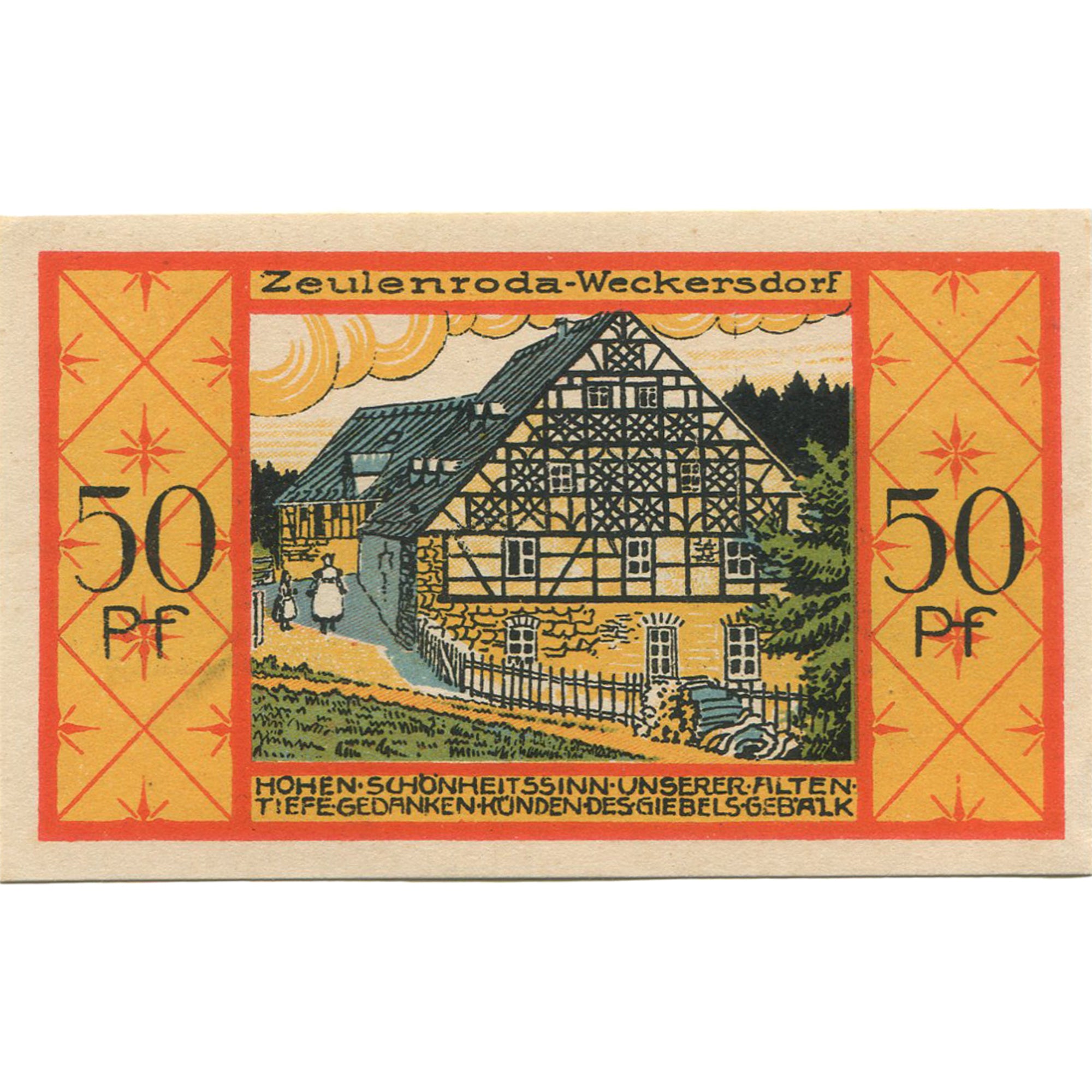 Banconote, Germania, Zeulenroda, 50 Pfennig, ferme 1921-11-01, SPL Mehl:1470.1