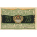 Banconote, Germania, Zeulenroda, 75 Pfennig, personnage 3, 1921 SPL Mehl:1470.1
