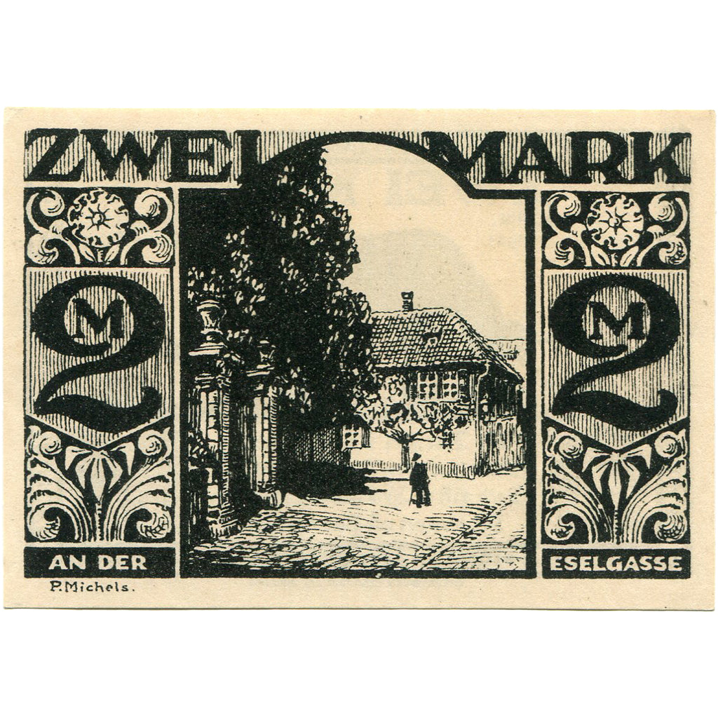 Banknot, Niemcy, Paderborn, 2 Mark, ferme1921-11-10, UNC(63) Mehl:1043.4