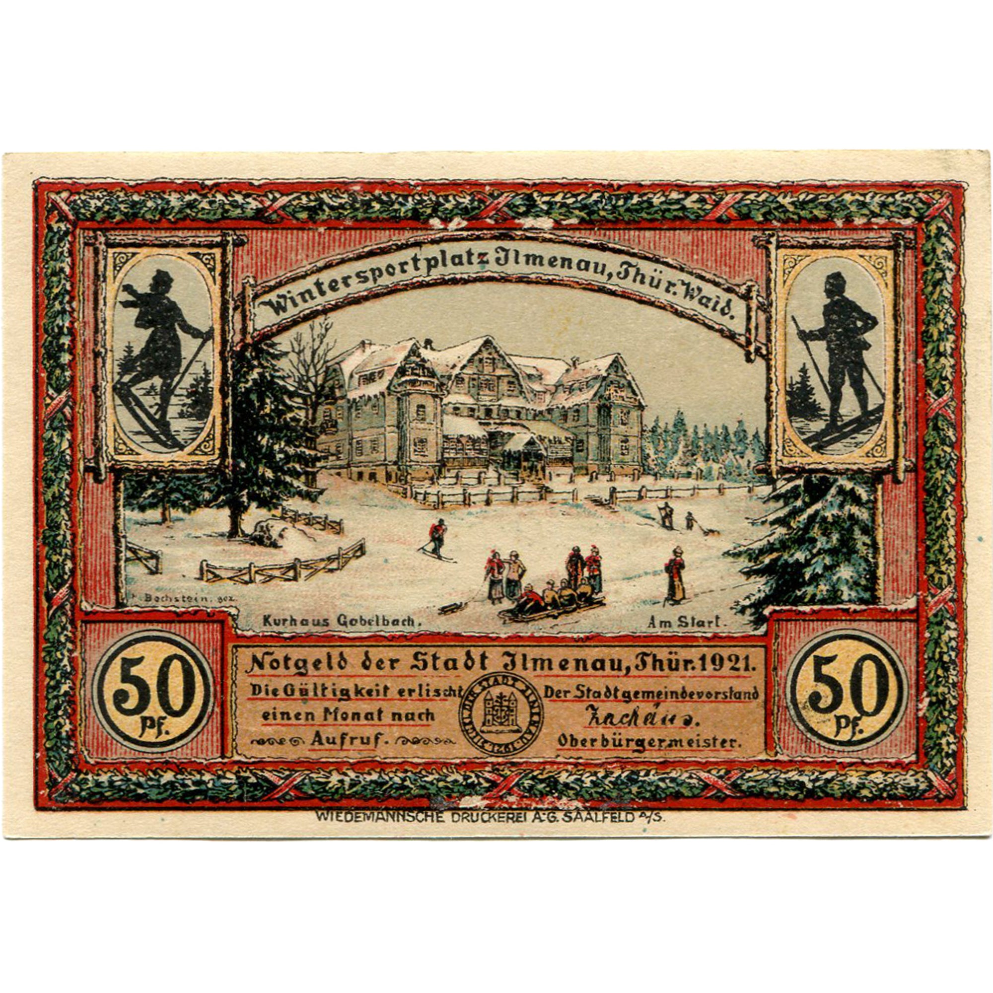 Banconote, Germania, ilmenau, 50 Pfennig, neige, 1921, SPL, Mehl:643.3