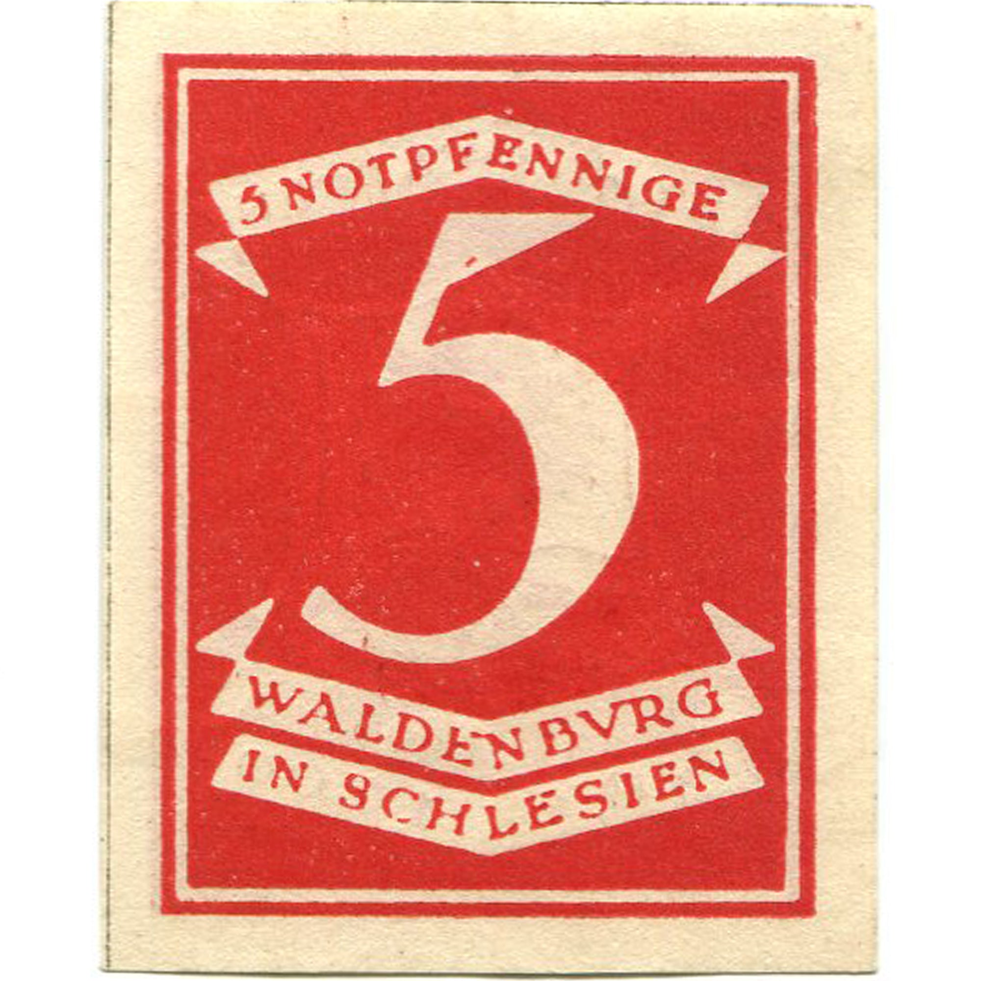 Geldschein, Deutschland, Waldenburg, 5 Pfennig, arbre, 1921, UNZ-, Mehl:1371.11