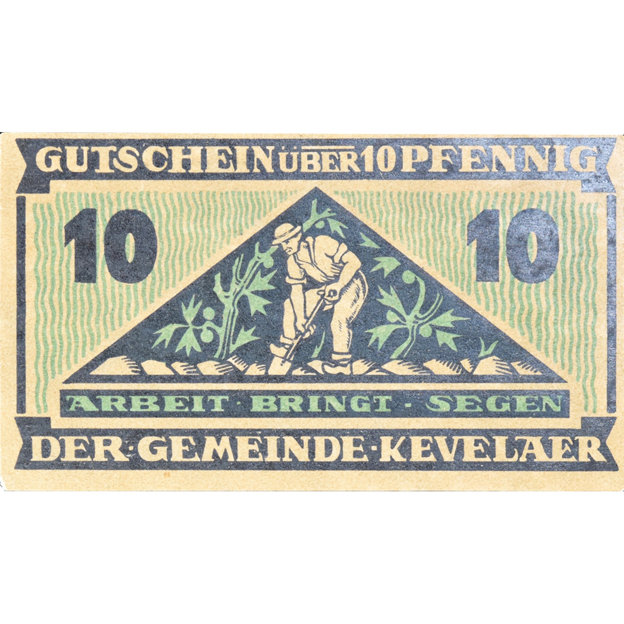 Geldschein, Deutschland, Kevelaer, 10 Pfennig, champs 1921-06-01 UNZ- Mehl:690.1