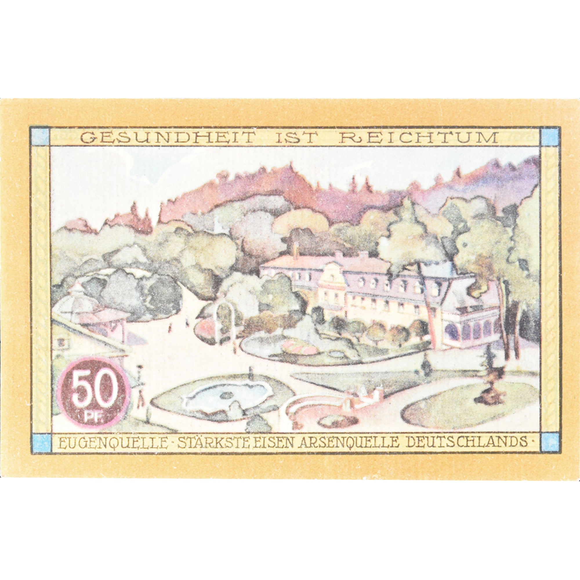Banknot, Niemcy, Kudowa, 50 Pfennig, château, 1921, UNC(63), Mehl:748.1