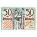 Geldschein, Deutschland, Wartha, 50 Pfennig, personnage 1921 VZ Mehl:1381.1