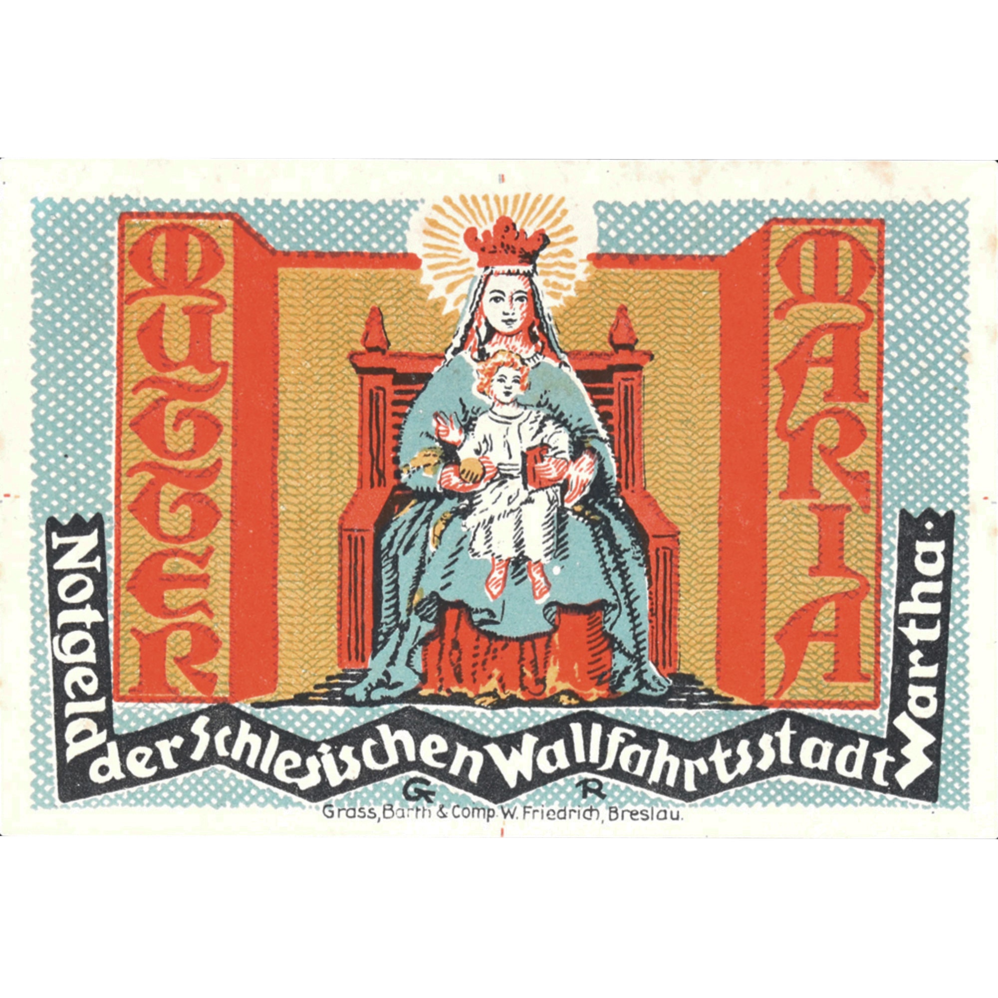 Geldschein, Deutschland, Wartha, 50 Pfennig, personnage 1921 VZ Mehl:1381.1