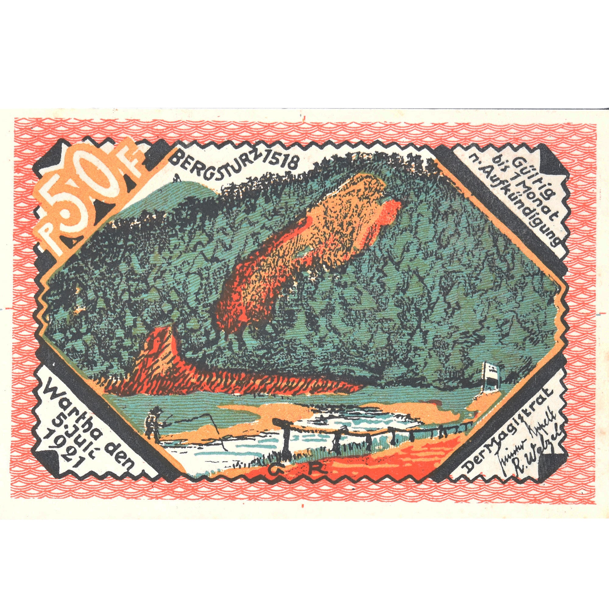 Banconote, Germania, Wartha, 50 Pfennig, lac 1921-07-05, SPL- Mehl:1381.1