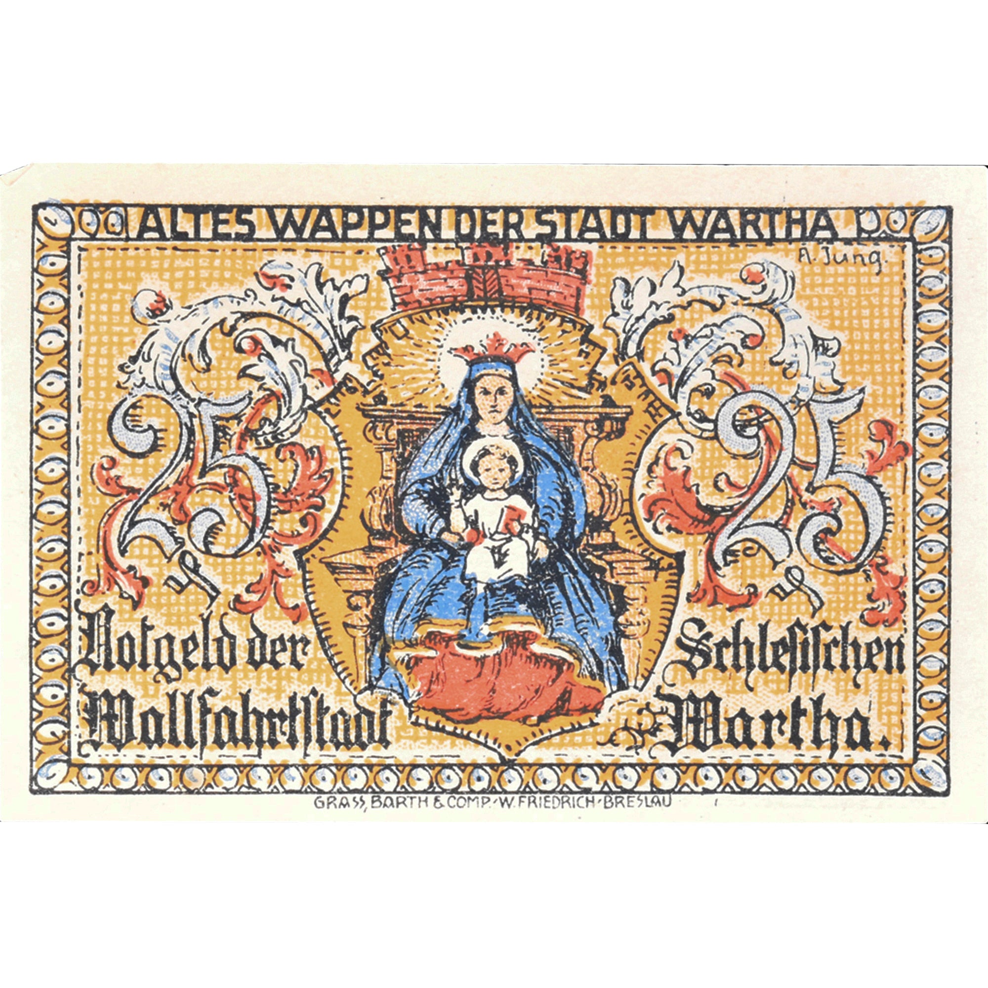 Banknot, Niemcy, Wartha, 25 Pfennig, fleuve 1921-08-11, AU(55-58) Mehl:1381.2