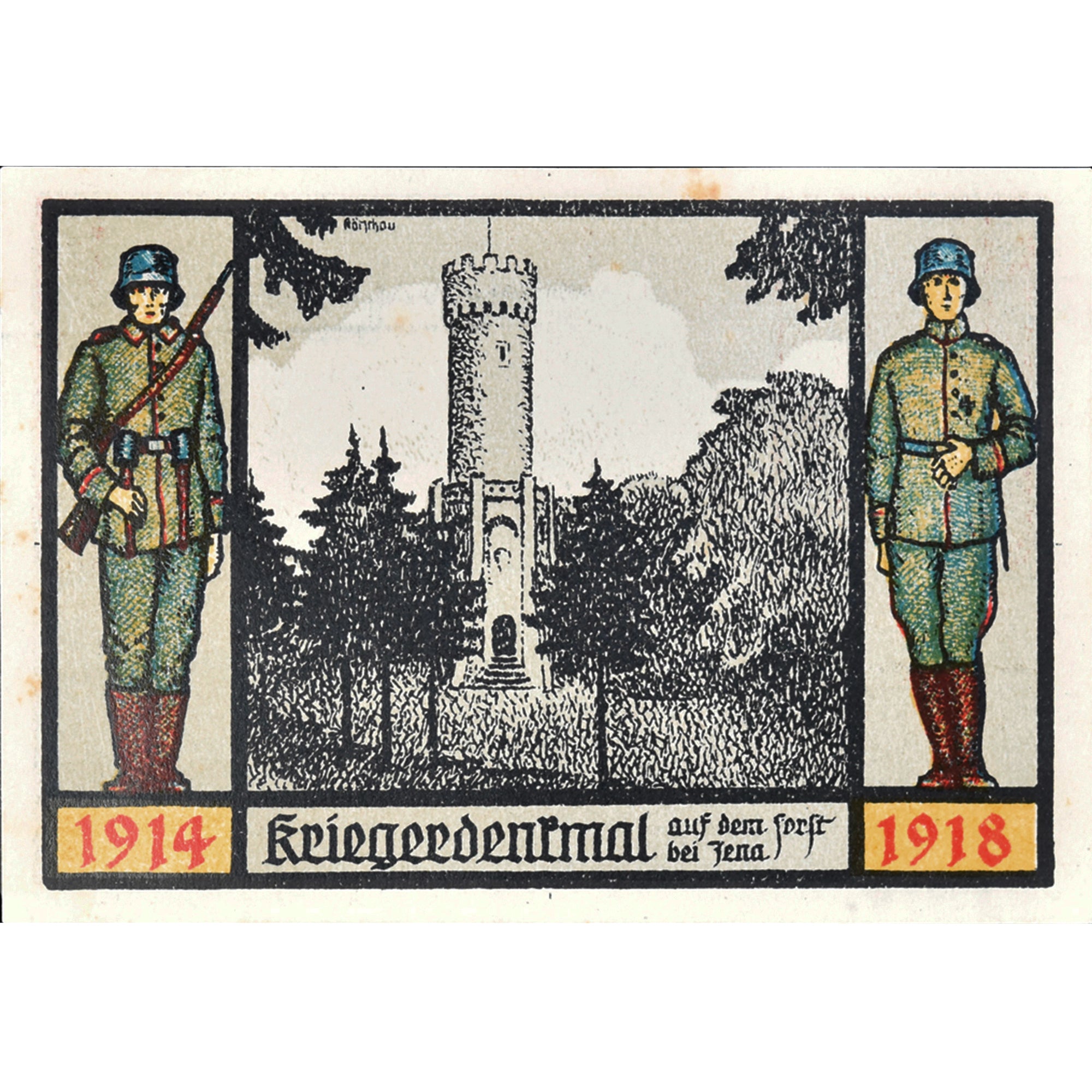 Geldschein, Deutschland, Jena, 1 Mark, tour, 1921, 1921-08-22, UNZ-, Mehl:657.1a
