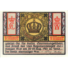 Geldschein, Deutschland, Jena, 1 Mark, soldat 1921-08-22, UNZ- Mehl:657.1a