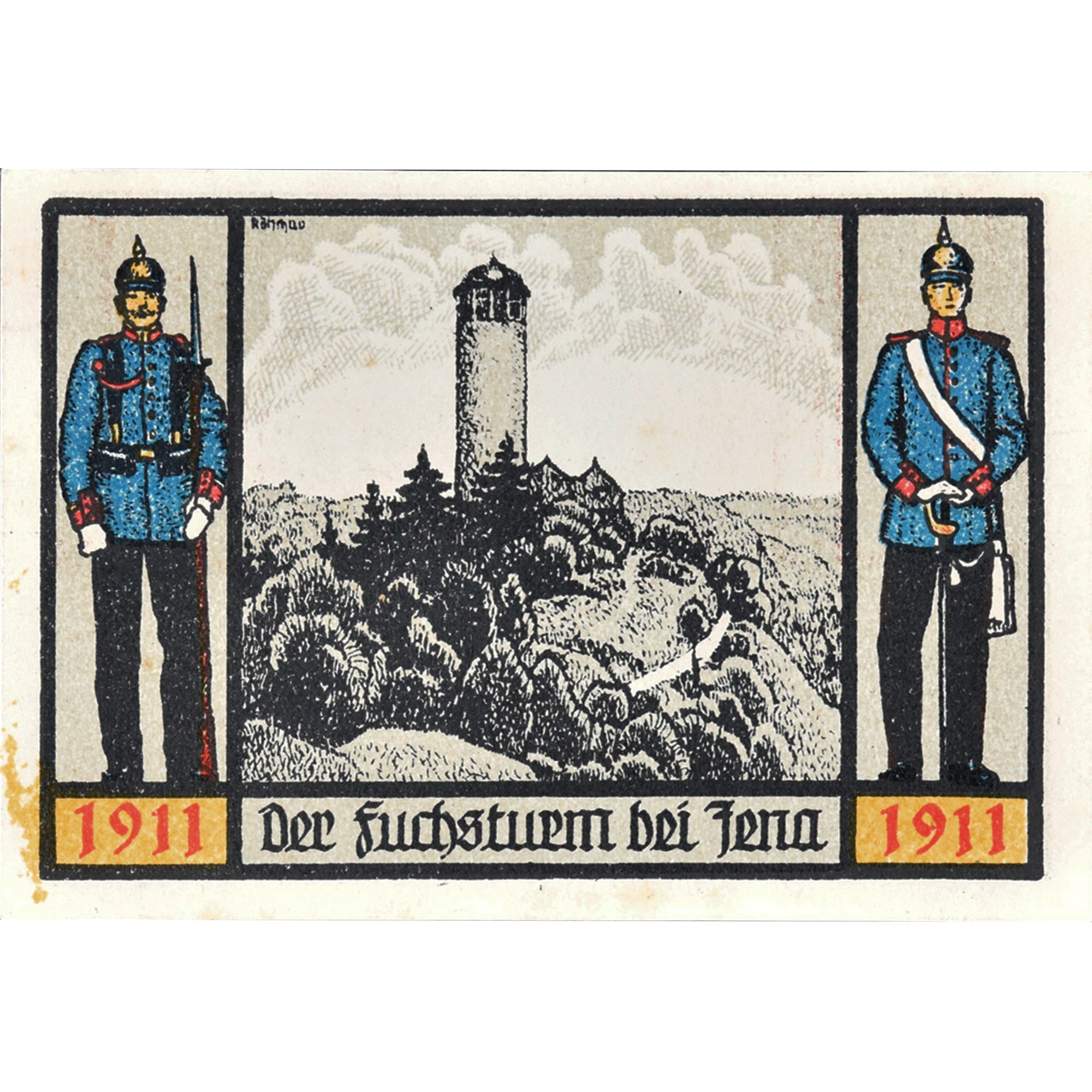 Geldschein, Deutschland, Jena, 1 Mark, soldat 1921-08-22, UNZ- Mehl:657.1a