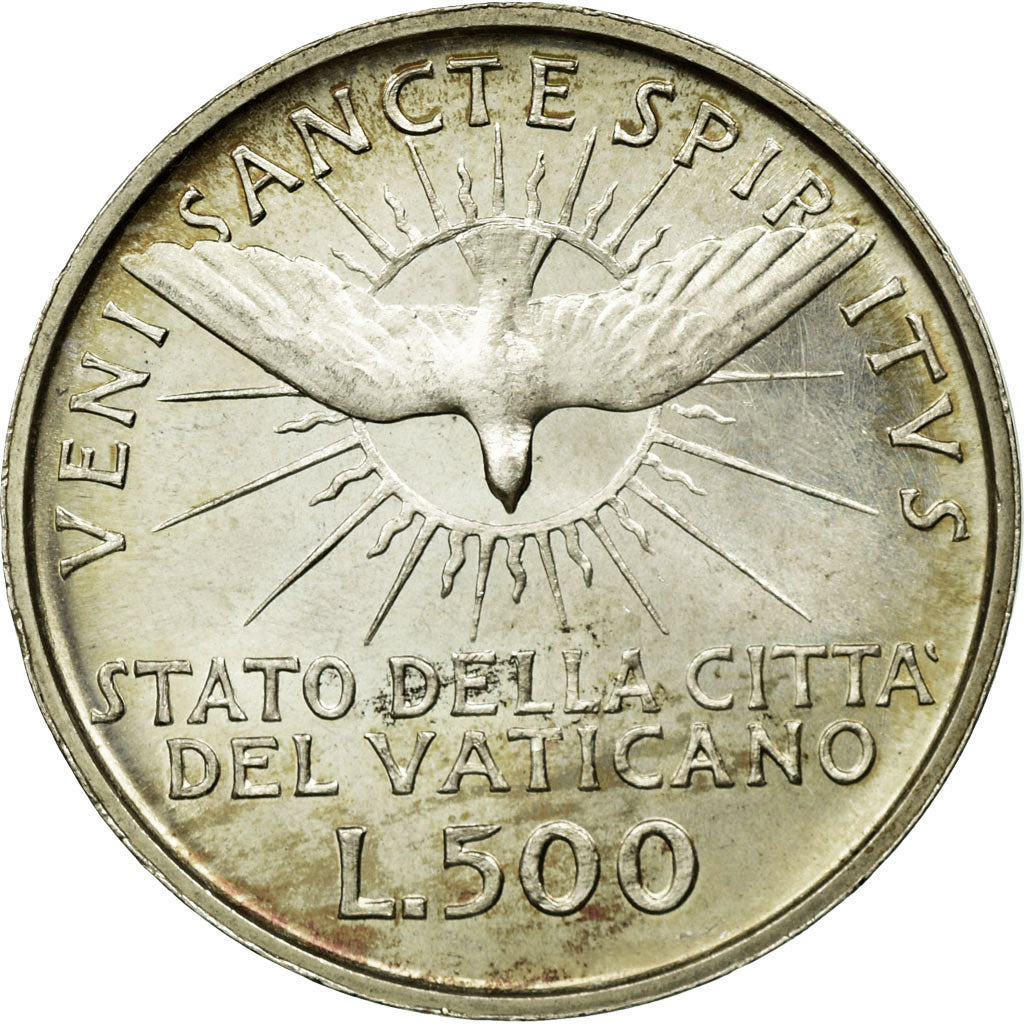 Coin, VATICAN CITY, Sede Vacante, 500 Lire, 1963, MS(60-62), Silver, KM:75