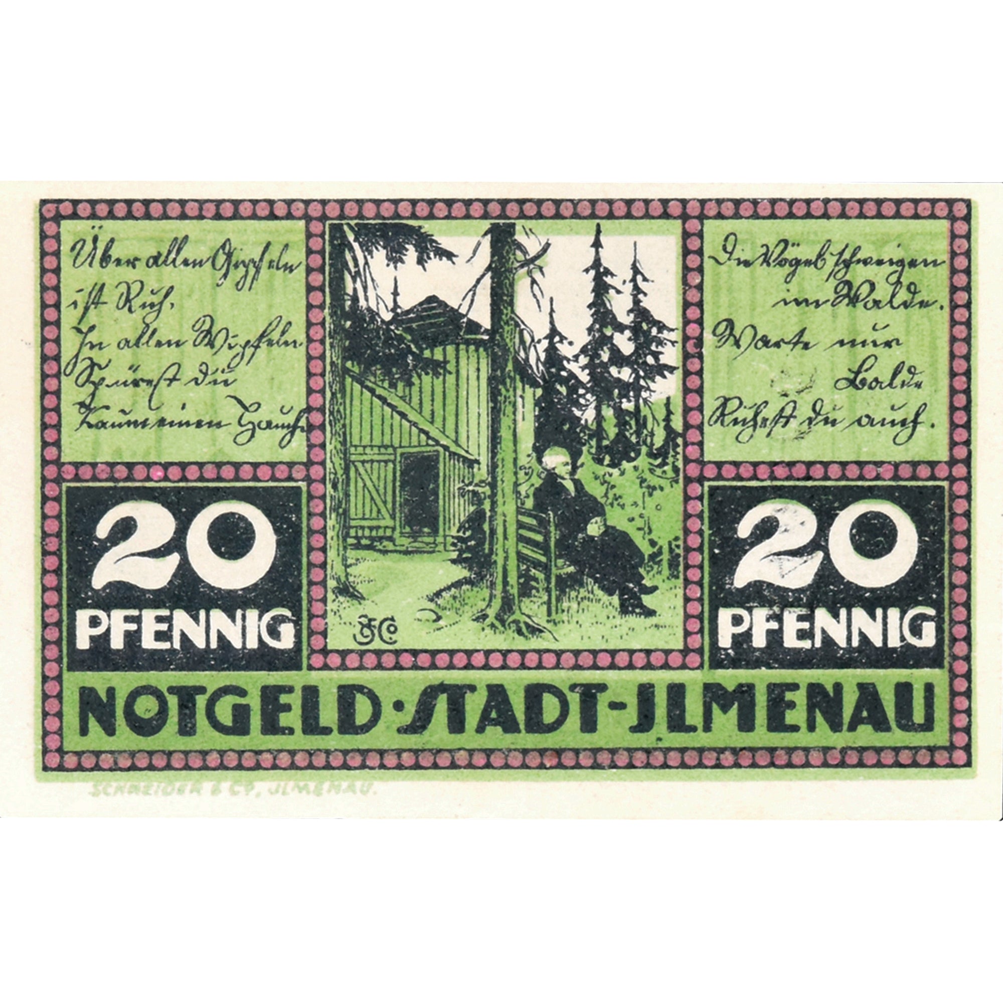 Billet, Allemagne, ilmenau, 20 Pfennig, chalet 1921-01-01, SPL Mehl:643.1