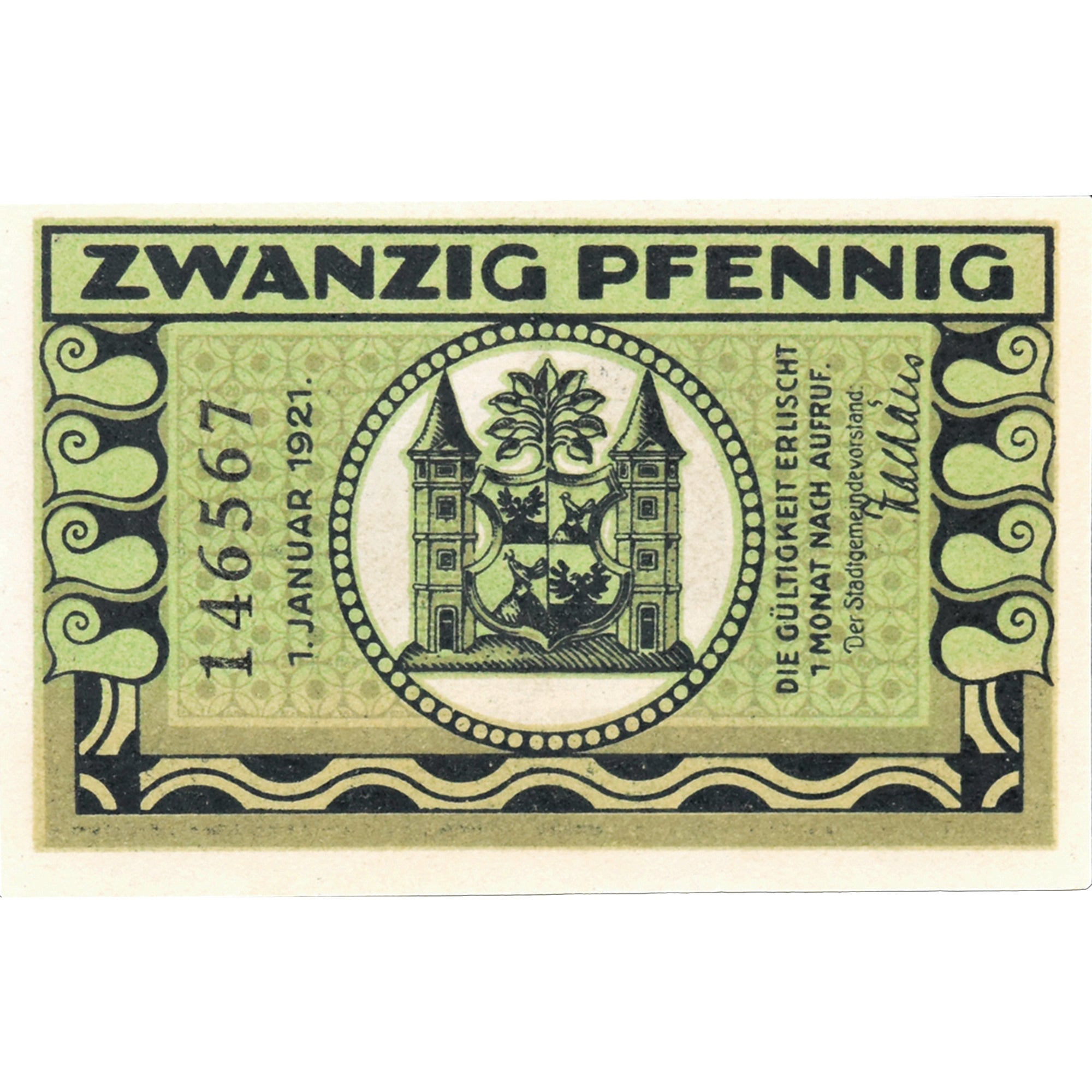 Billet, Allemagne, ilmenau, 20 Pfennig, chalet 1921-01-01, SPL Mehl:643.1