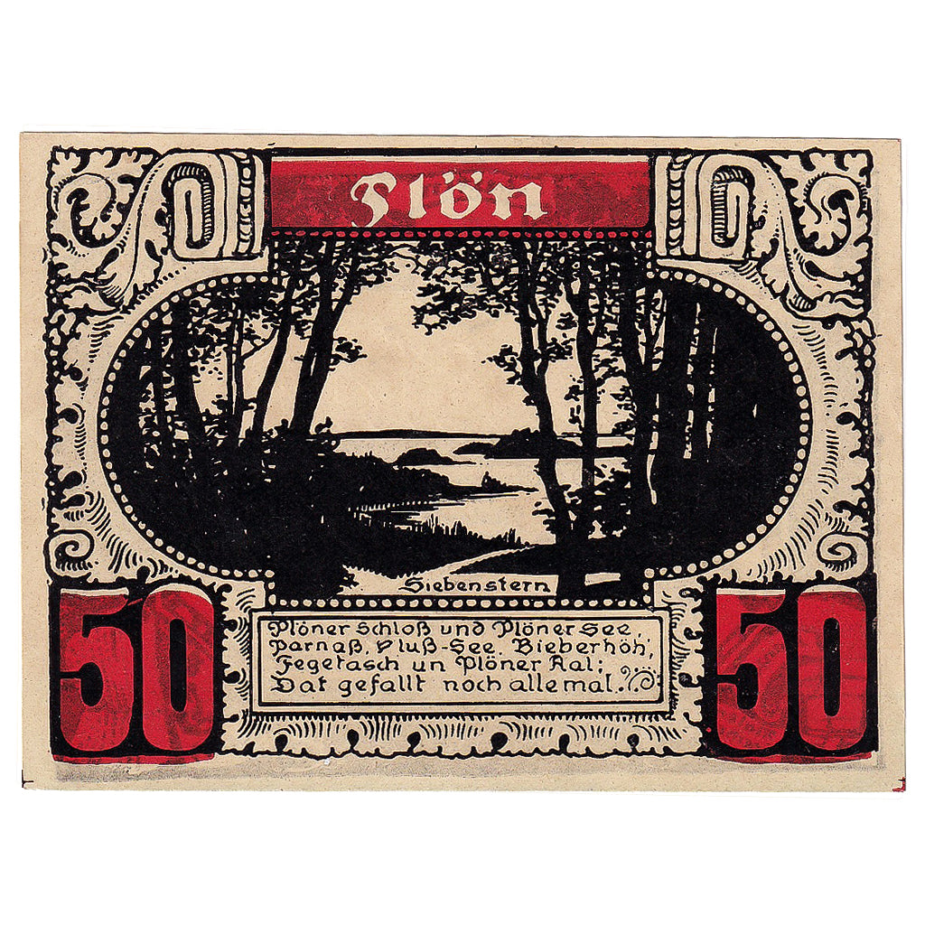Geldschein, Deutschland, Plön, 50 Pfennig, Forêt, 1921, UNZ-, Mehl:1063.2