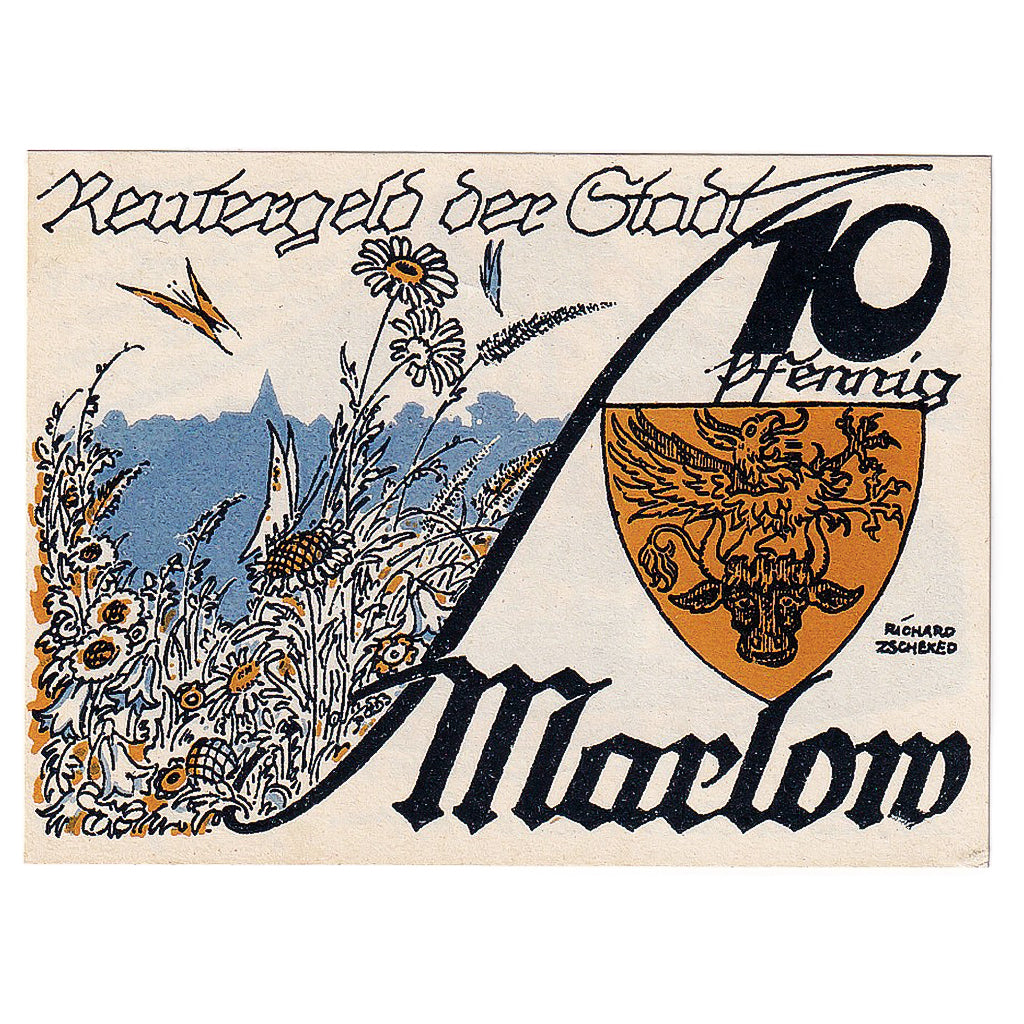 Banconote, Germania, Marlow, 10 Pfennig, champs 1922-05-31, SPL Mehl:FS 872.1
